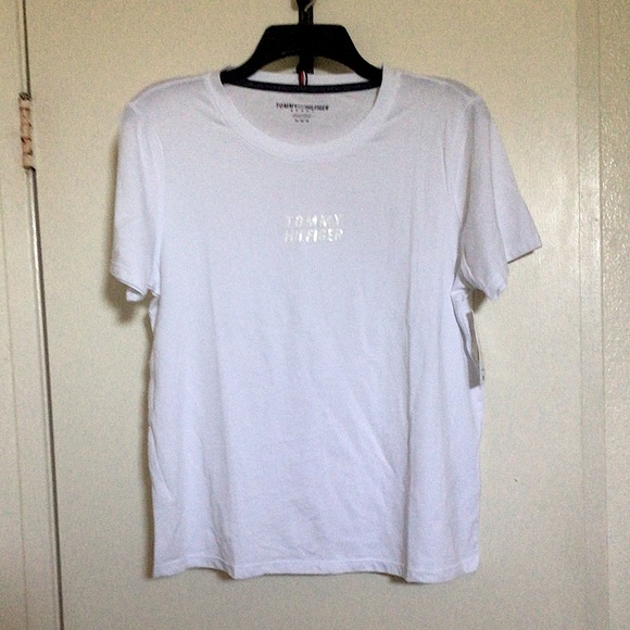 Tommy Hilfiger White Logo Tee - Picture 1 of 4